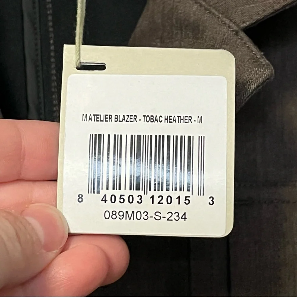 NWT Nau Atelier‎ Blazer Men's Dark Brown Tobac Heather Size Medium